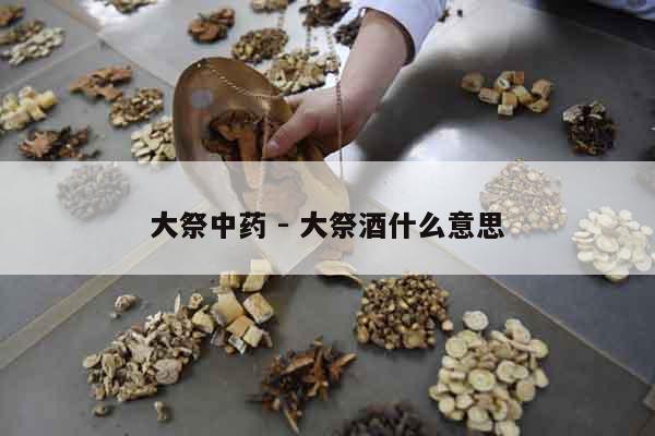 大祭中藥 - 大祭酒什么意思