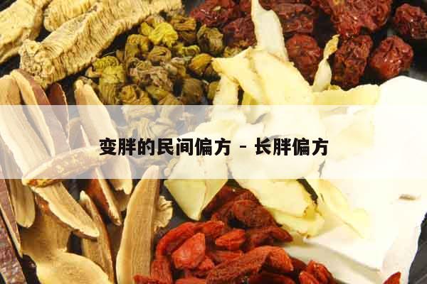 變胖的民間偏方 - 長胖偏方